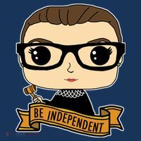 RBG Be Independent Cartoon Ruth Ginsburg Coaster thumb 2