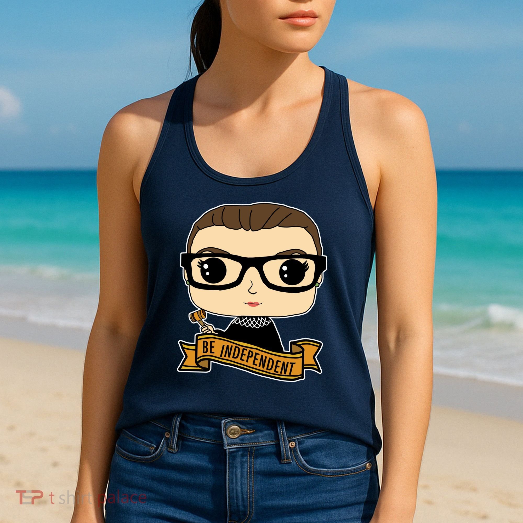 RBG Be Independent Cartoon Ruth Ginsburg Women's Tank Top