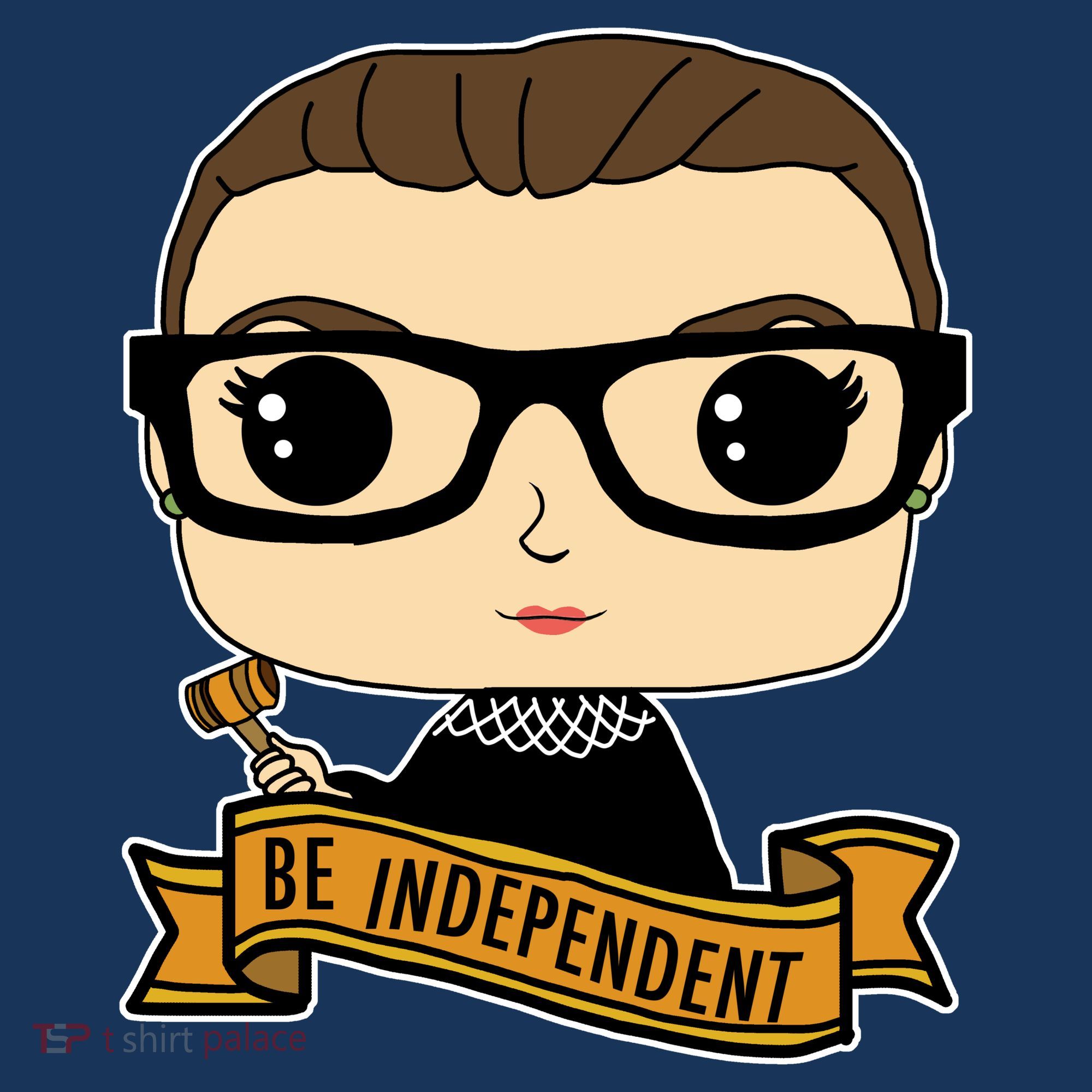 RBG Be Independent Cartoon Ruth Ginsburg Baby Bodysuit
