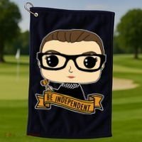 RBG Be Independent Cartoon Ruth Ginsburg Golf Towel thumb 1