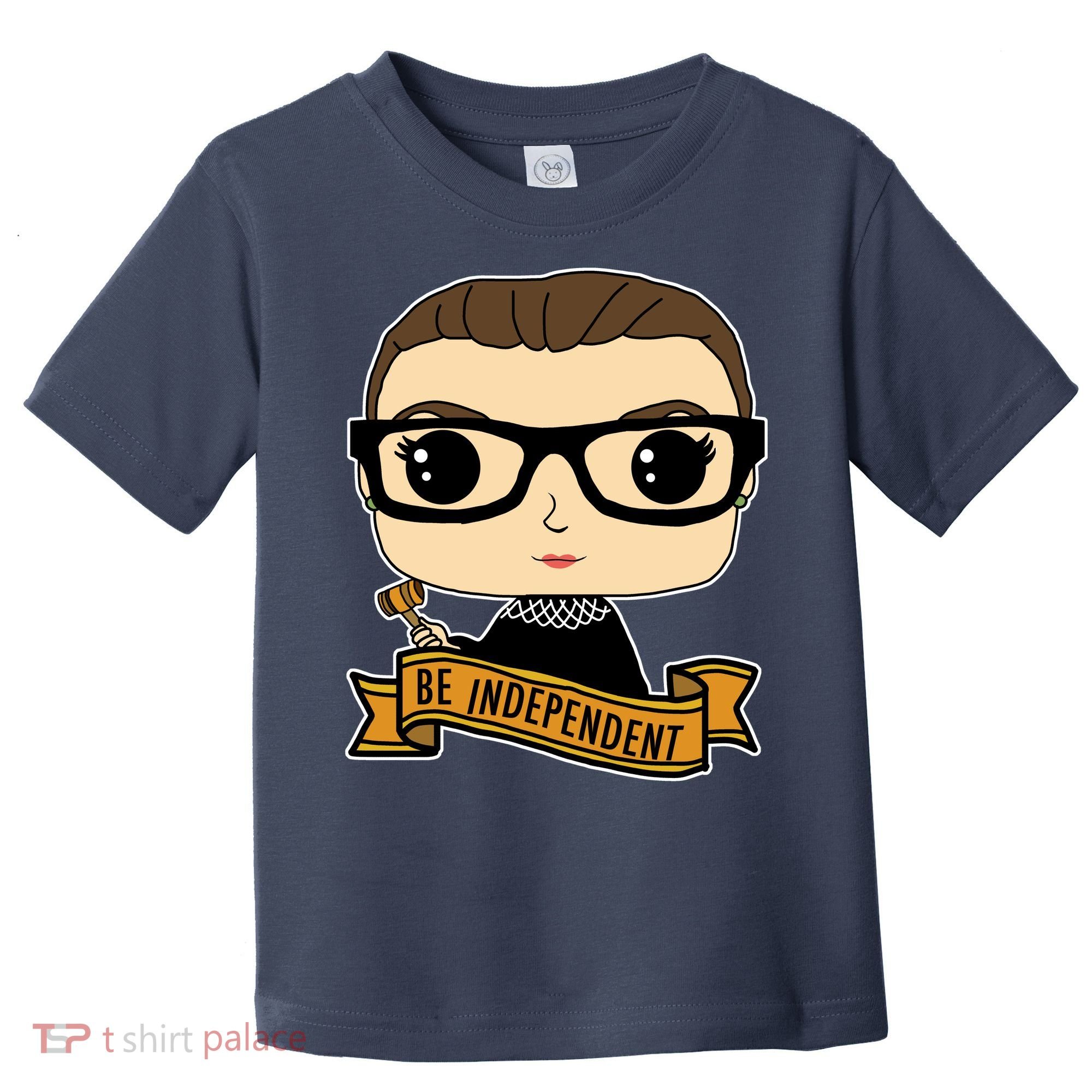RBG Be Independent Cartoon Ruth Ginsburg Toddler T-Shirt