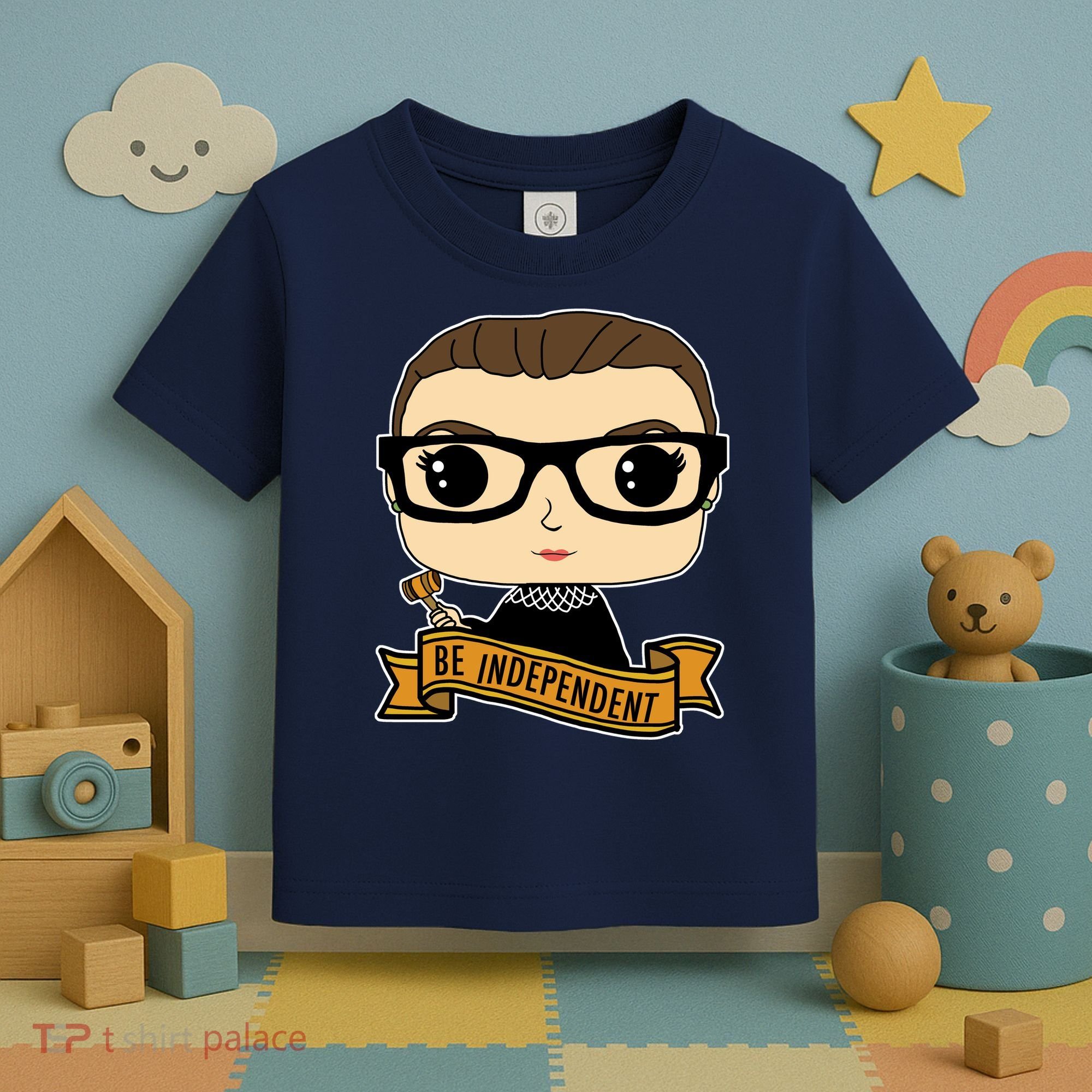 RBG Be Independent Cartoon Ruth Ginsburg Toddler T-Shirt