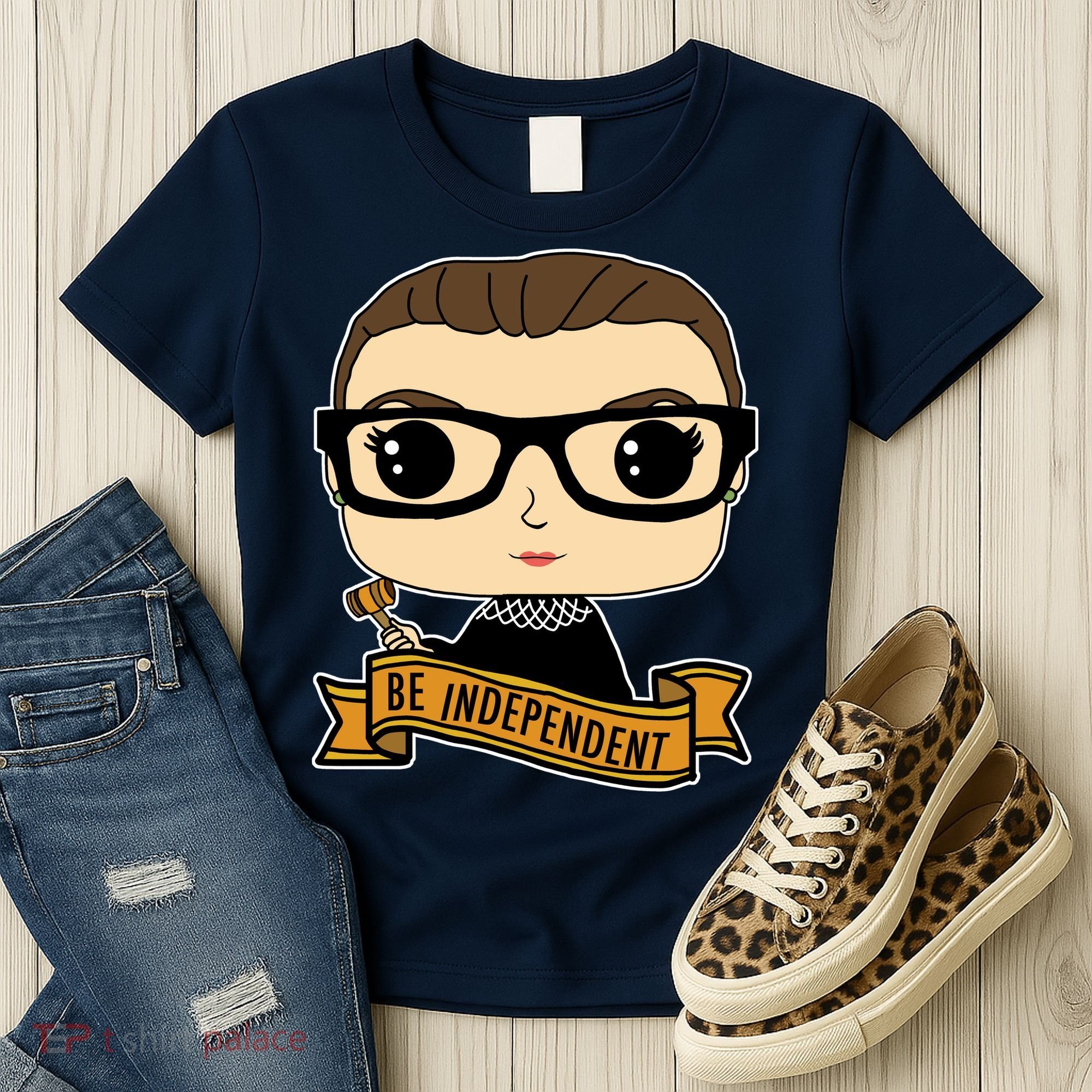 RBG Be Independent Cartoon Ruth Ginsburg Women's T-Shirt