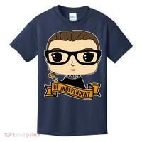 RBG Be Independent Cartoon Ruth Ginsburg Kids T-Shirt thumb 0