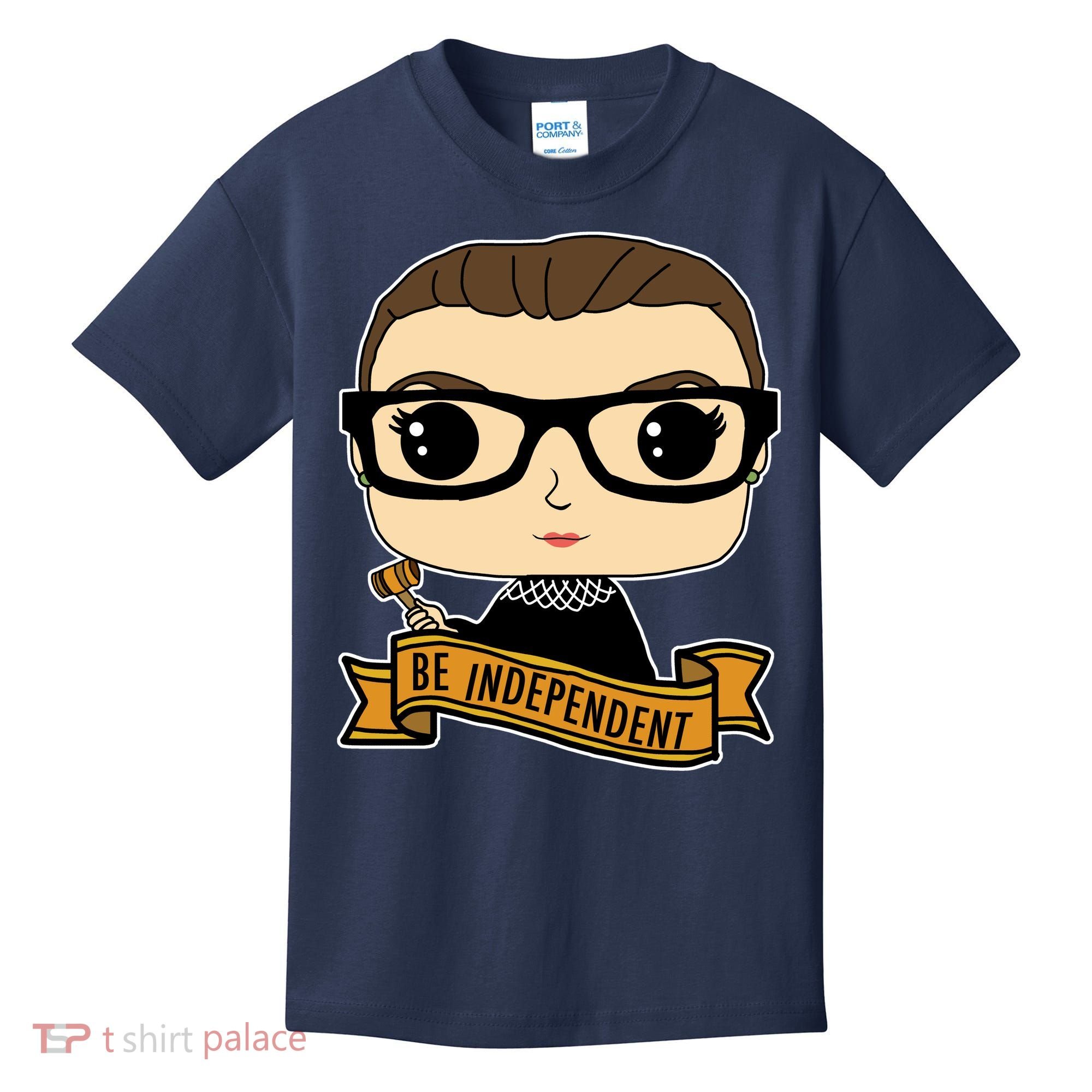 RBG Be Independent Cartoon Ruth Ginsburg Kids T-Shirt