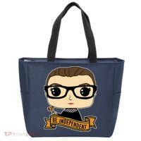 RBG Be Independent Cartoon Ruth Ginsburg Tote Bag thumb 0