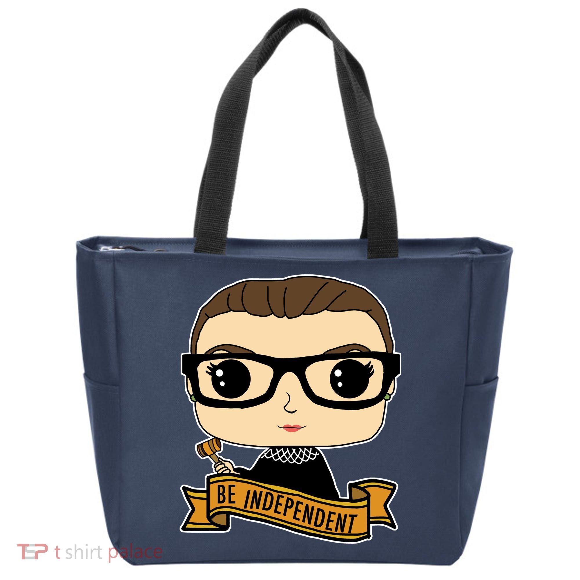 RBG Be Independent Cartoon Ruth Ginsburg Tote Bag