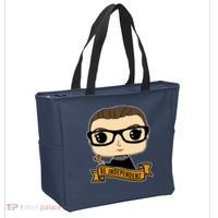 RBG Be Independent Cartoon Ruth Ginsburg Tote Bag thumb 2