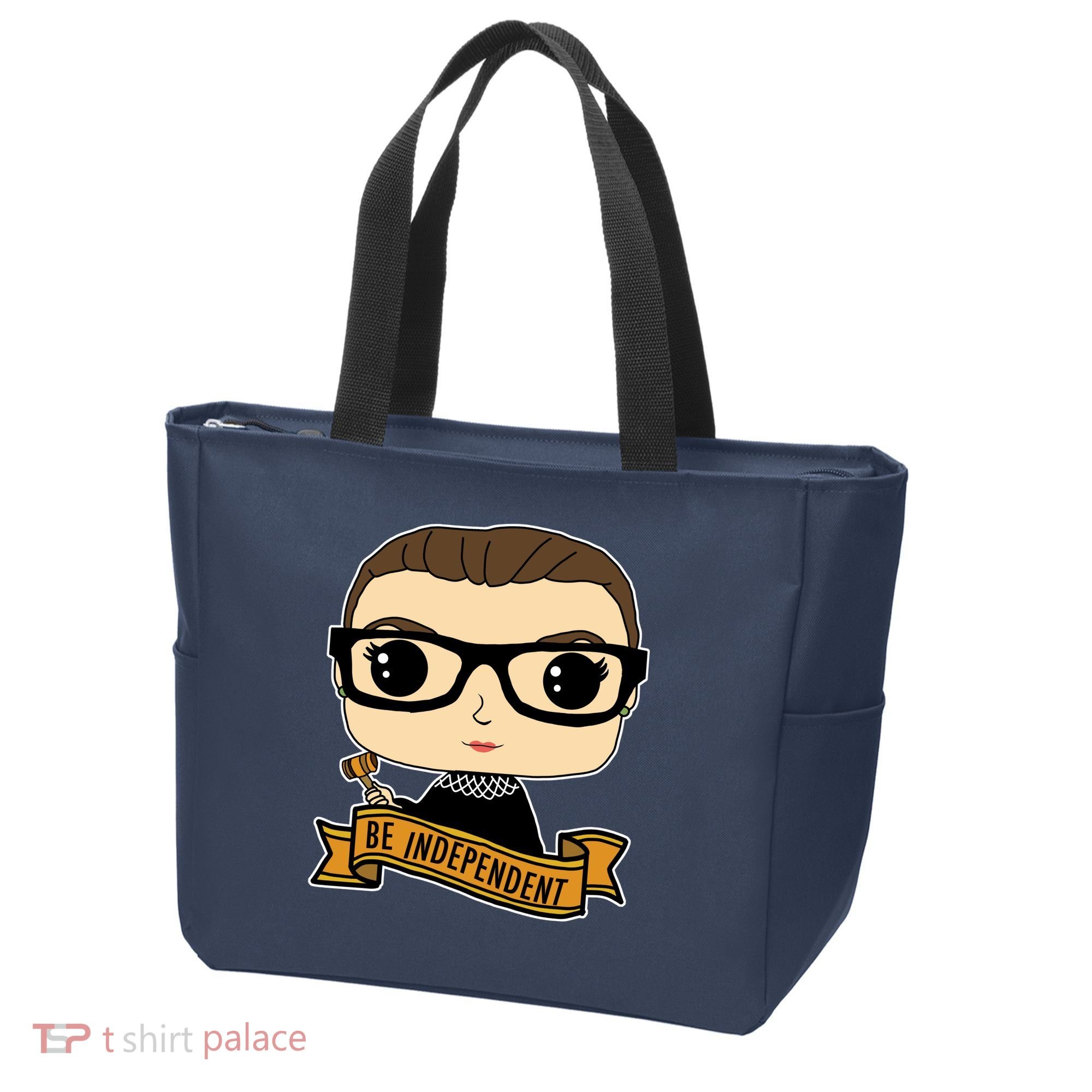 RBG Be Independent Cartoon Ruth Ginsburg Tote Bag