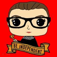 RBG Be Independent Cartoon Ruth Ginsburg Santa Hat thumb 1