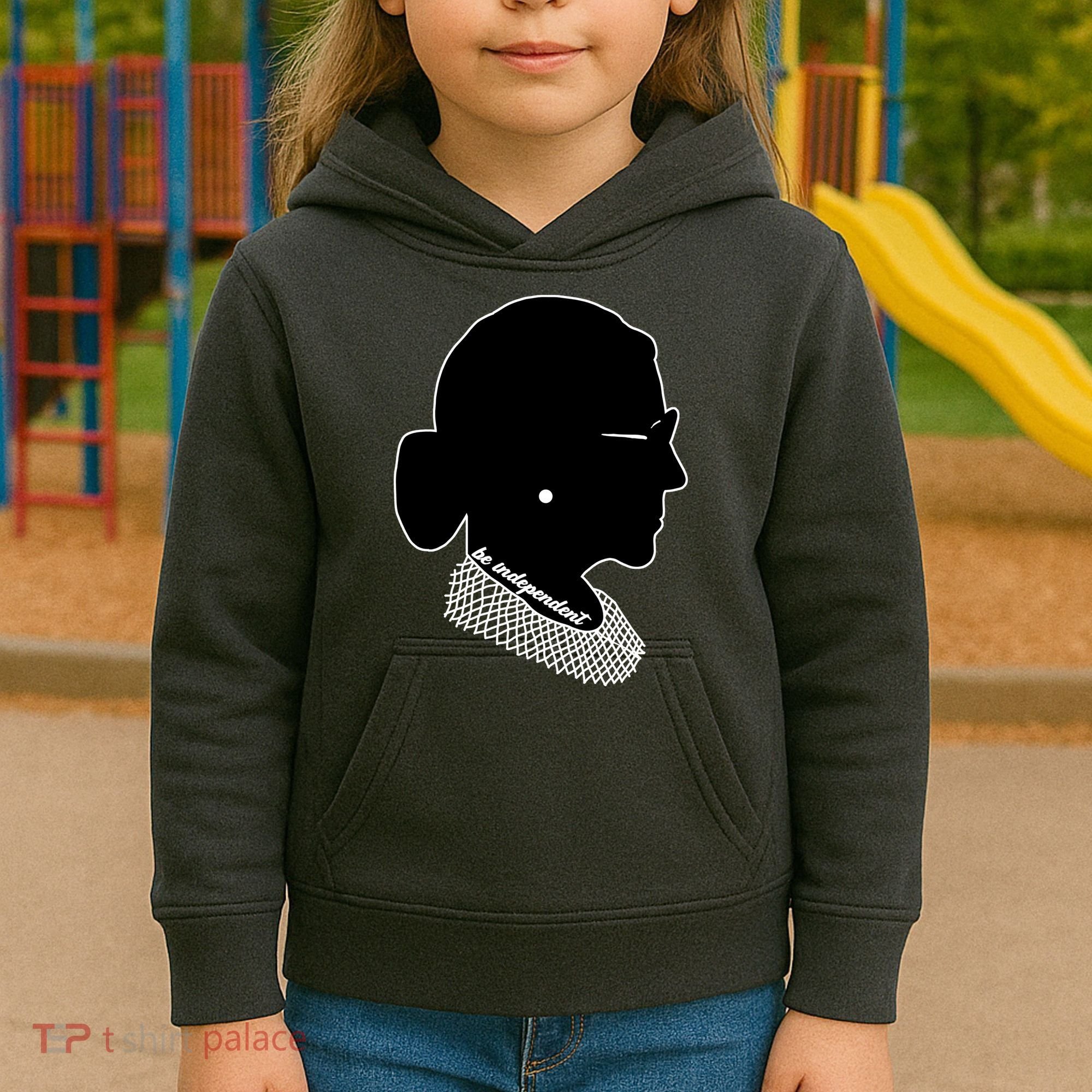 RBG Be Independent Classic Ruth Ginsburg Kids Hoodie