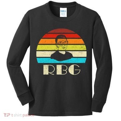 RBG Classic Ruth Bader Ginsburg Kids Long Sleeve Shirt
