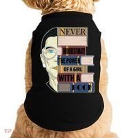 RBG Never Underestimate Power of Girl With Book Doggie Tank thumb 0