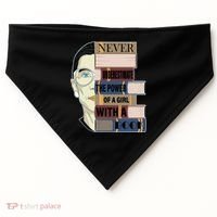 RBG Never Underestimate Power of Girl With Book USA-Made Doggie Bandana thumb 0