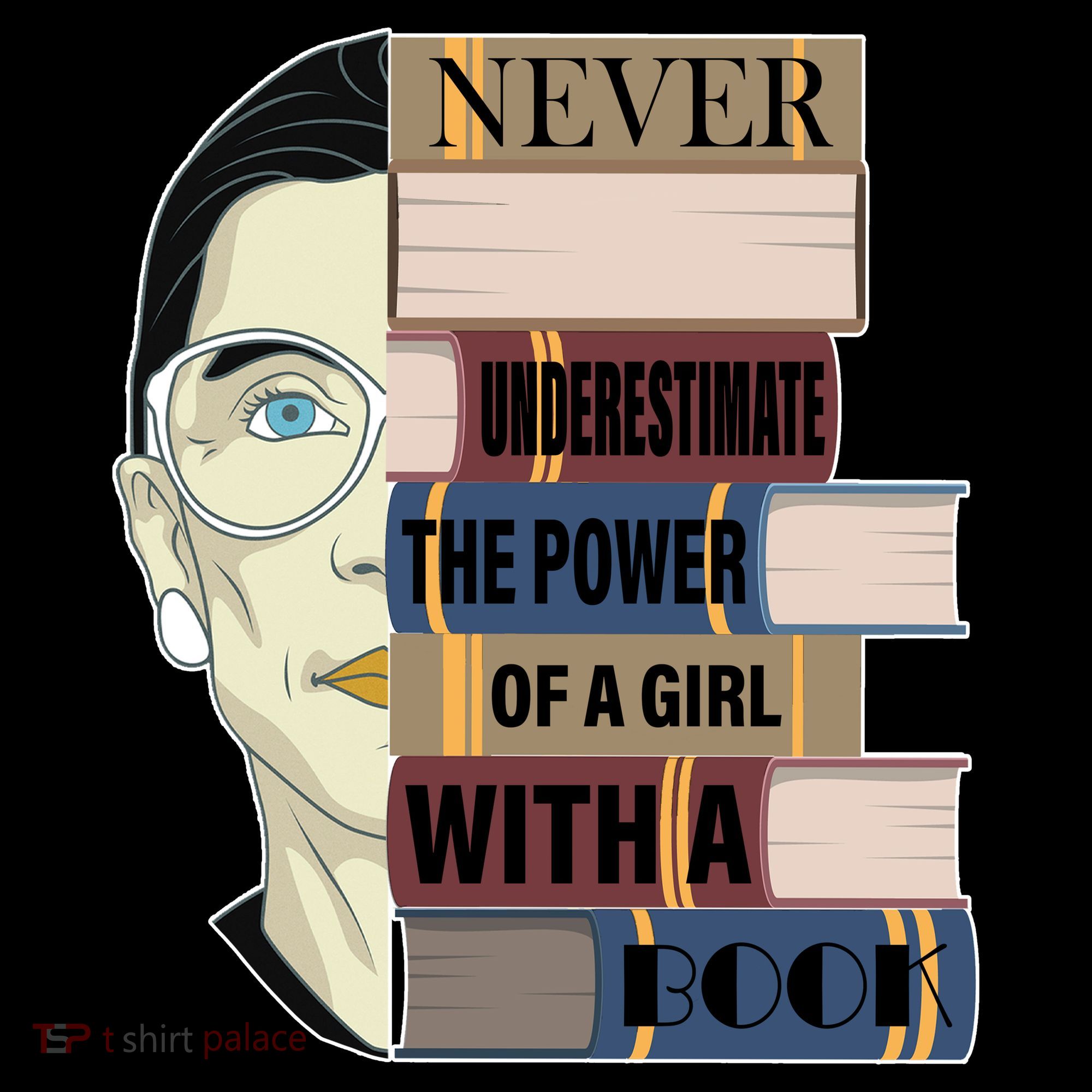 RBG Never Underestimate Power of Girl With Book Coffee Mug