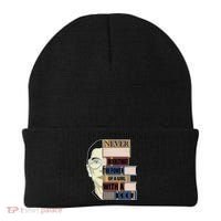RBG Never Underestimate Power of Girl With Book Beanie thumb 0