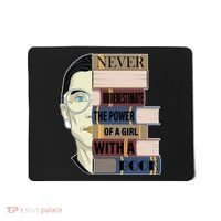 RBG Never Underestimate Power of Girl With Book Mousepad thumb 0