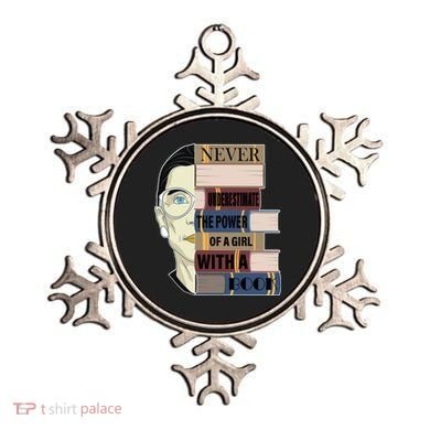 RBG Never Underestimate Power of Girl With Book Ornament