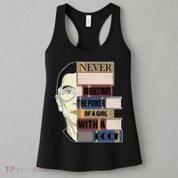 RBG Never Underestimate Power of Girl With Book Women's Tank Top thumb 3