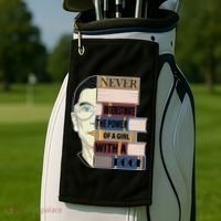 RBG Never Underestimate Power of Girl With Book Golf Towel thumb 2