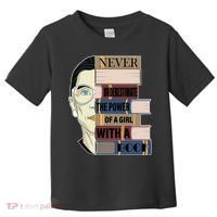 RBG Never Underestimate Power of Girl With Book Toddler T-Shirt thumb 0