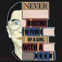RBG Never Underestimate Power of Girl With Book Visor thumb 3