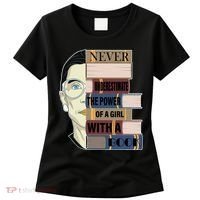 RBG Never Underestimate Power of Girl With Book Women's T-Shirt thumb 0