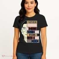 RBG Never Underestimate Power of Girl With Book Women's T-Shirt thumb 4