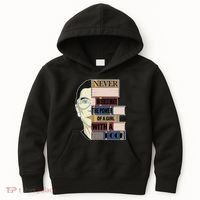 RBG Never Underestimate Power of Girl With Book Kids Hoodie thumb 0