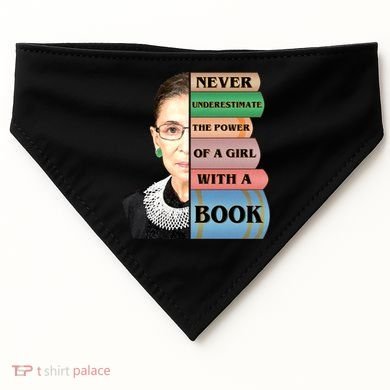 RBG Never Underestimate Ruth Bader Ginsburg USA-Made Doggie Bandana