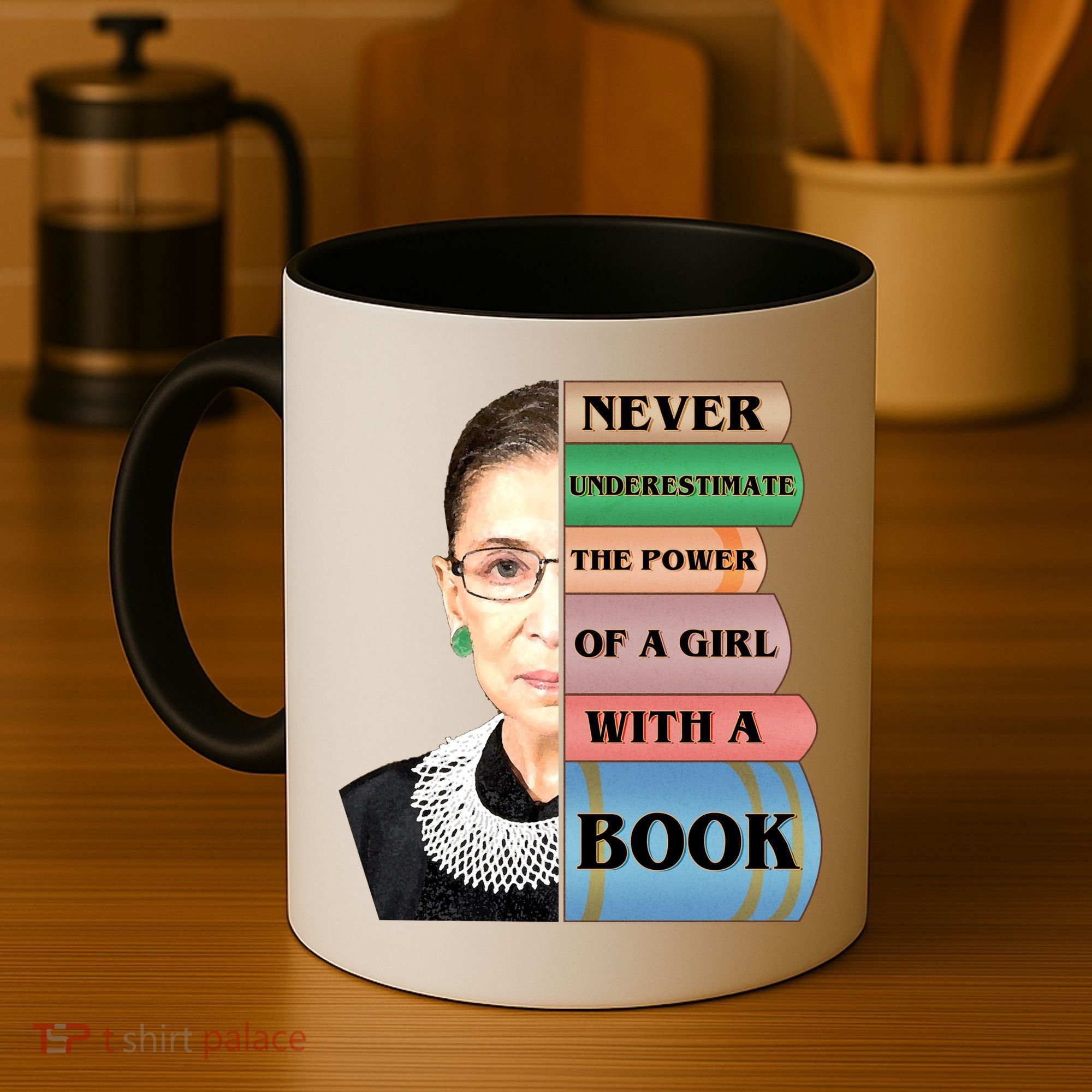 RBG Never Underestimate Ruth Bader Ginsburg Coffee Mug