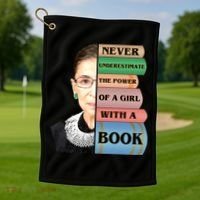 RBG Never Underestimate Ruth Bader Ginsburg Golf Towel thumb 1