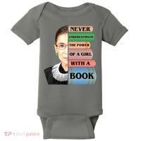 RBG Never Underestimate Ruth Bader Ginsburg Baby Bodysuit thumb 0