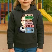 RBG Never Underestimate Ruth Bader Ginsburg Kids Hoodie thumb 3