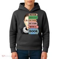 RBG Never Underestimate Ruth Bader Ginsburg Kids Hoodie thumb 4