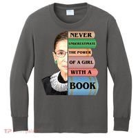 RBG Never Underestimate Ruth Bader Ginsburg Kids Long Sleeve Shirt thumb 0