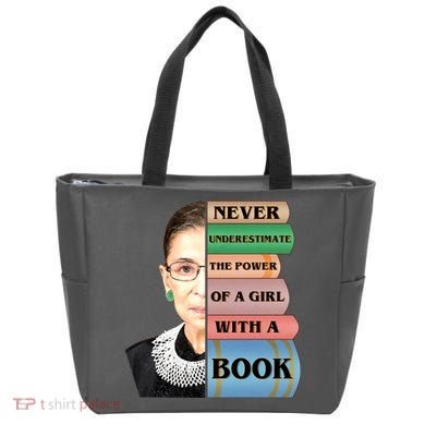 RBG Never Underestimate Ruth Bader Ginsburg Tote Bag