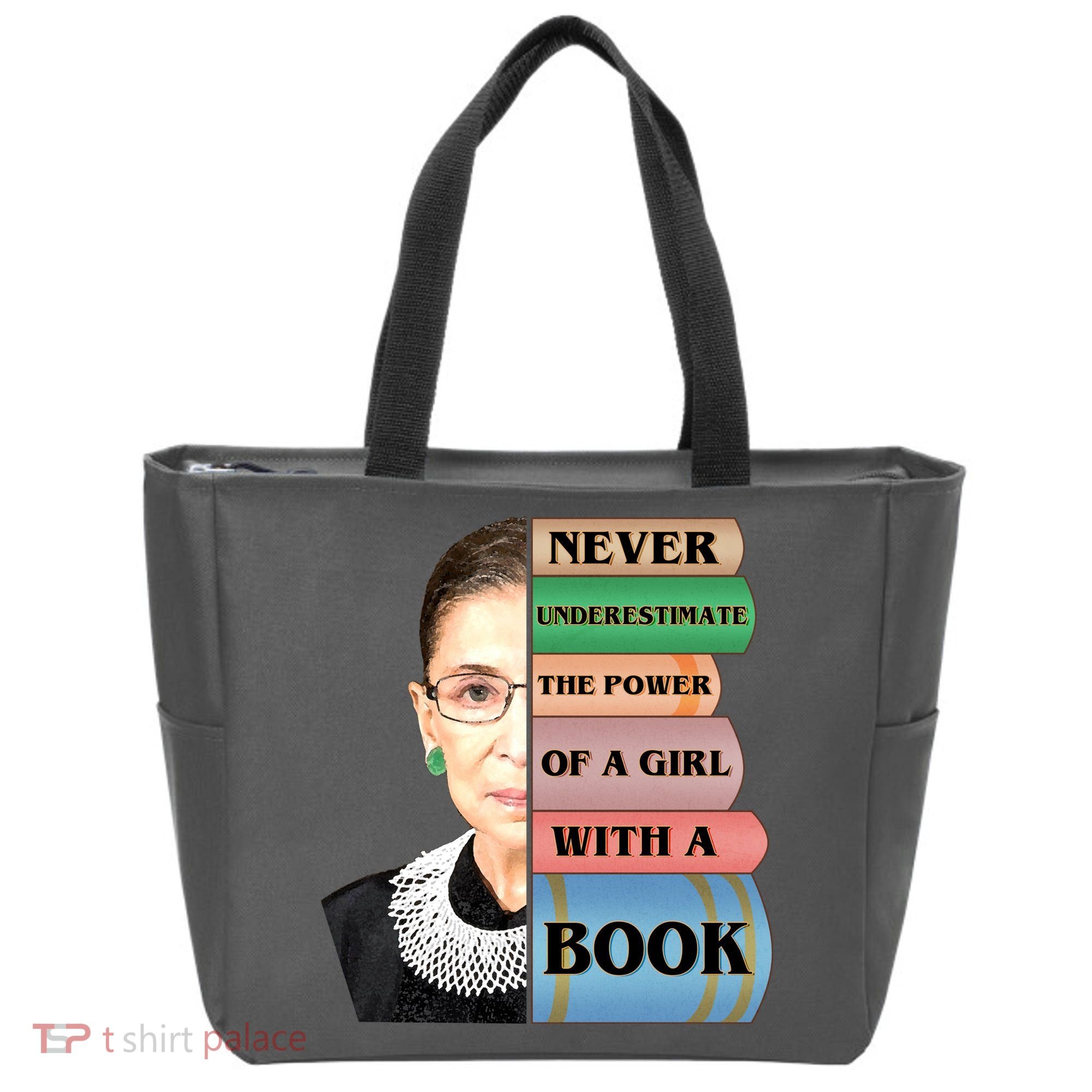RBG Never Underestimate Ruth Bader Ginsburg Tote Bag