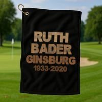 RBG Ruth Bader Ginsburg 1933-2020 Golf Towel thumb 1