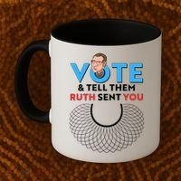 RBG Vote And Tell Them Ruth Sent You RBG Tribute Coffee Mug thumb 2