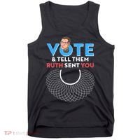 RBG Vote And Tell Them Ruth Sent You RBG Tribute Tank Top thumb 0