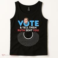 RBG Vote And Tell Them Ruth Sent You RBG Tribute Tank Top thumb 2