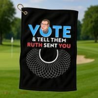 RBG Vote And Tell Them Ruth Sent You RBG Tribute Golf Towel thumb 1
