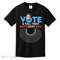 RBG Vote And Tell Them Ruth Sent You RBG Tribute Kids T-Shirt thumb 0
