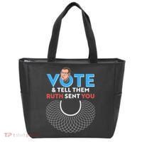 RBG Vote And Tell Them Ruth Sent You RBG Tribute Tote Bag thumb 0
