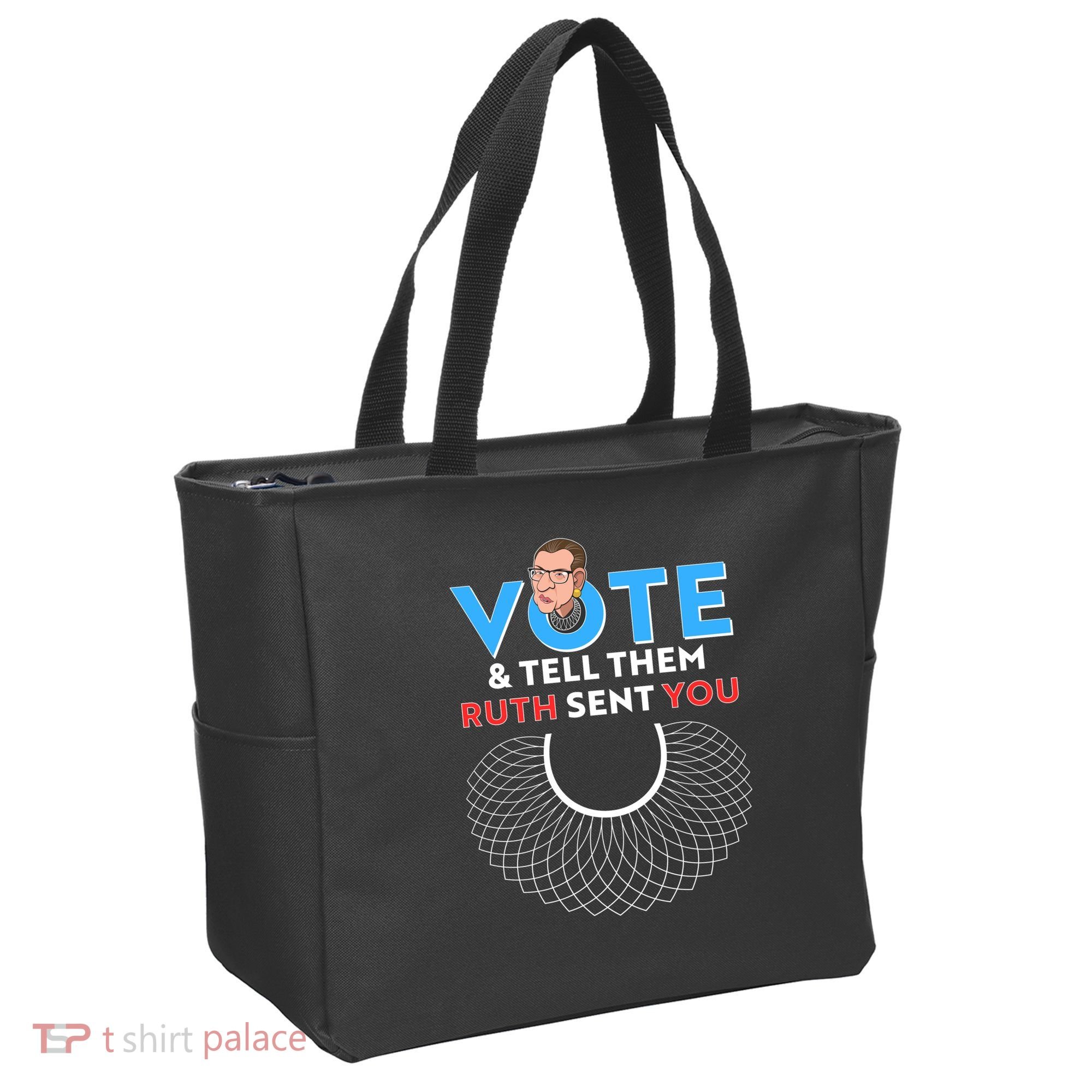 RBG Vote And Tell Them Ruth Sent You RBG Tribute Tote Bag