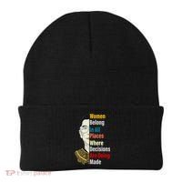 RBG Women Belong In All Places Where Decisions Are Being Made Beanie thumb 0