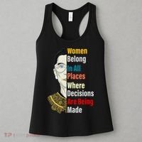 RBG Women Belong In All Places Where Decisions Are Being Made Women's Tank Top thumb 3