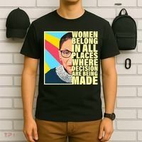 RBG Women Belong In Places Where Decisions Are Being Made T-Shirt thumb 6
