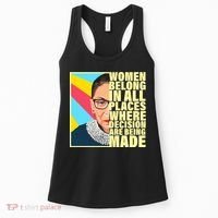 RBG Women Belong In Places Where Decisions Are Being Made Women's Tank Top thumb 0